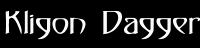 klingon dagger